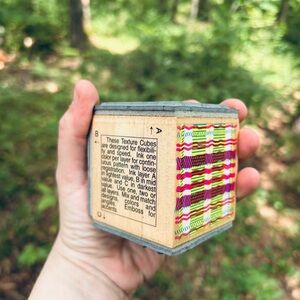 STAMPENDOUS! Colorful Wooden Craft Wooden Stamp Plaid Cube